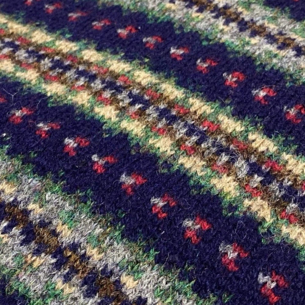 LL BEAN VINTAGE FAIR ISLE SHETLAND WOOL V-NECK SWEATER VEST SIZE M MADE IN UK - Picture 5 of 5